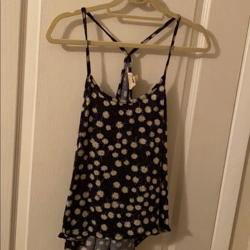 Floral razor back tank